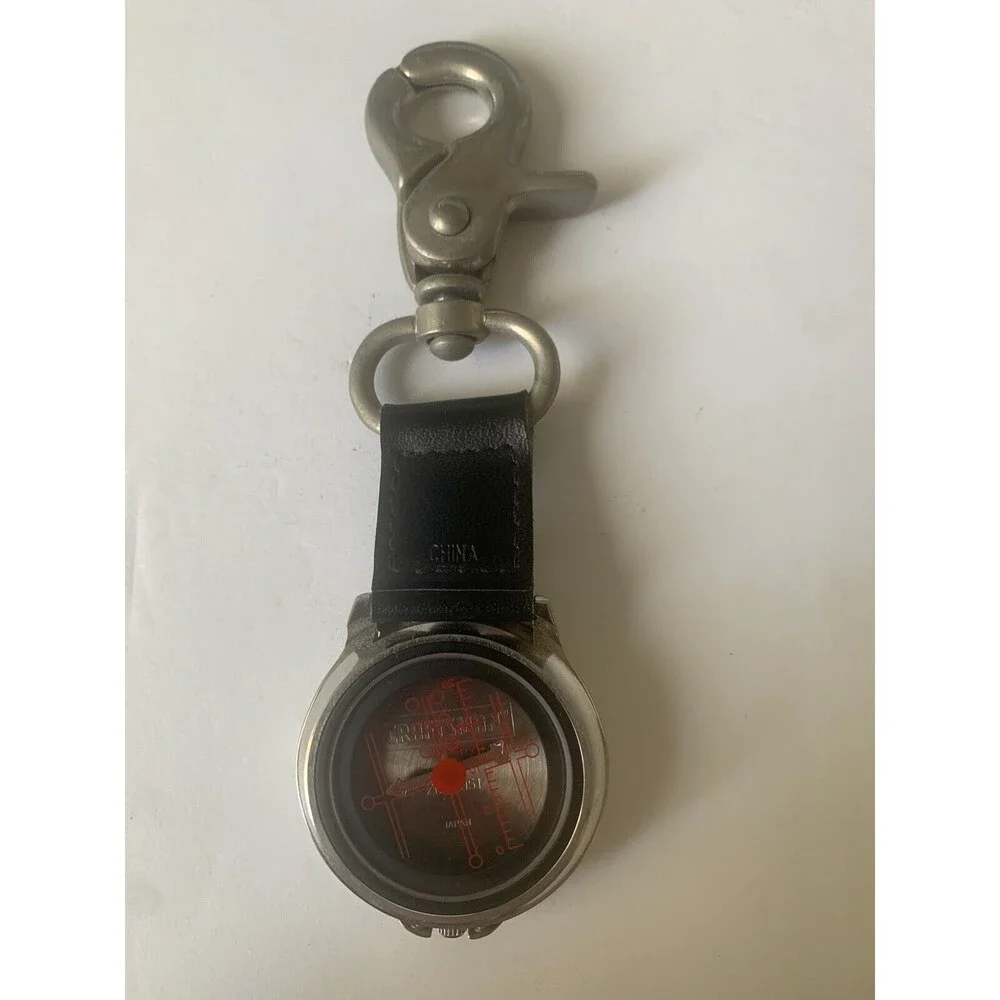 Craftsman Relic‎ Men Pocket Watch Stainless Steel Fob Clip With Compass.